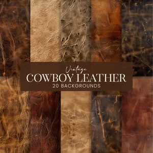Padrões de couro vintage, papel de scrapbook de texturas ocidentais de cowboy angustiado, fundo de sublimação de colagem imprimível antigo marrom preto