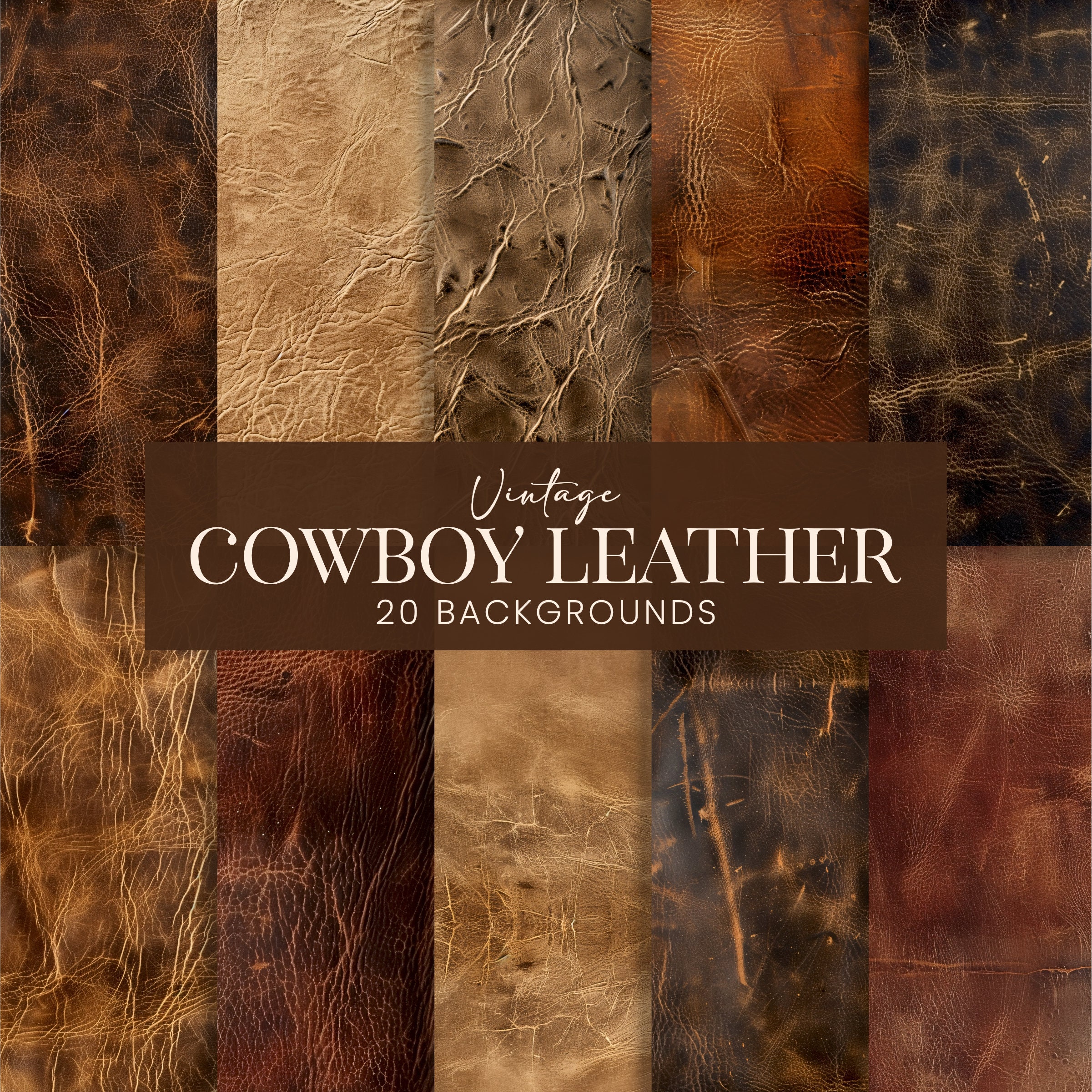 Vintage Leather Patterns, Distressed Cowboy Western Textures Scrapbook  Paper, Black Brown Antique Printable Collage Sublimation Backgrounds - Etsy, image size:2401x2400