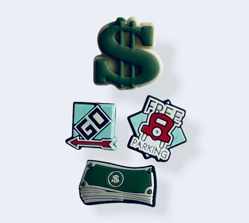 Monopoly Shoe Charm Money Croc Charm Game Croc Charms Shoe Etsy