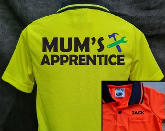 Mum's Apprentice + Name on pocket : Kid Hi-Vis Polo