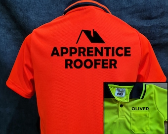 Apprentice Roofer + Name on pocket : Kid Hi-Vis Polo