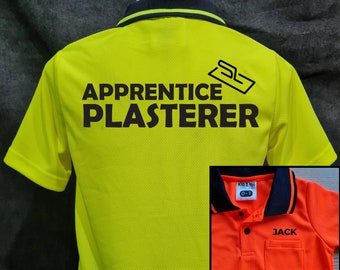 Apprentice Plasterer + Name on pocket : Kid Hi-Vis Polo