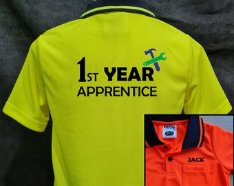 1st Yr Apprentice + Name on pocket : Kid Hi-Vis Polo