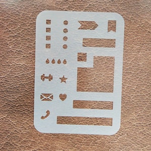 Jibun Techo Stencil: Mini B6 Planner Icons
