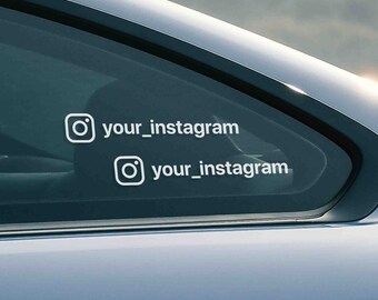 Buy Personalised Instagram Handle Car Sticker Vinyl Decal Oracal
