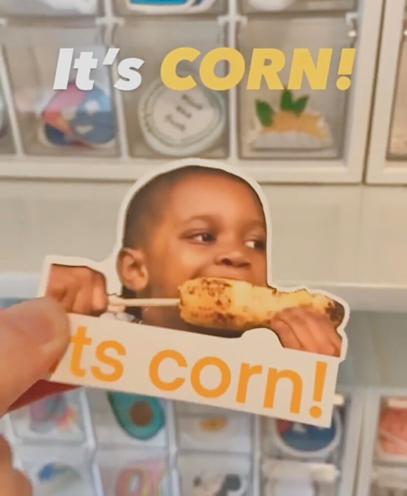 It's Corn Tiktok Meme Vinyl Handmade Sticker Tiktok Etsy