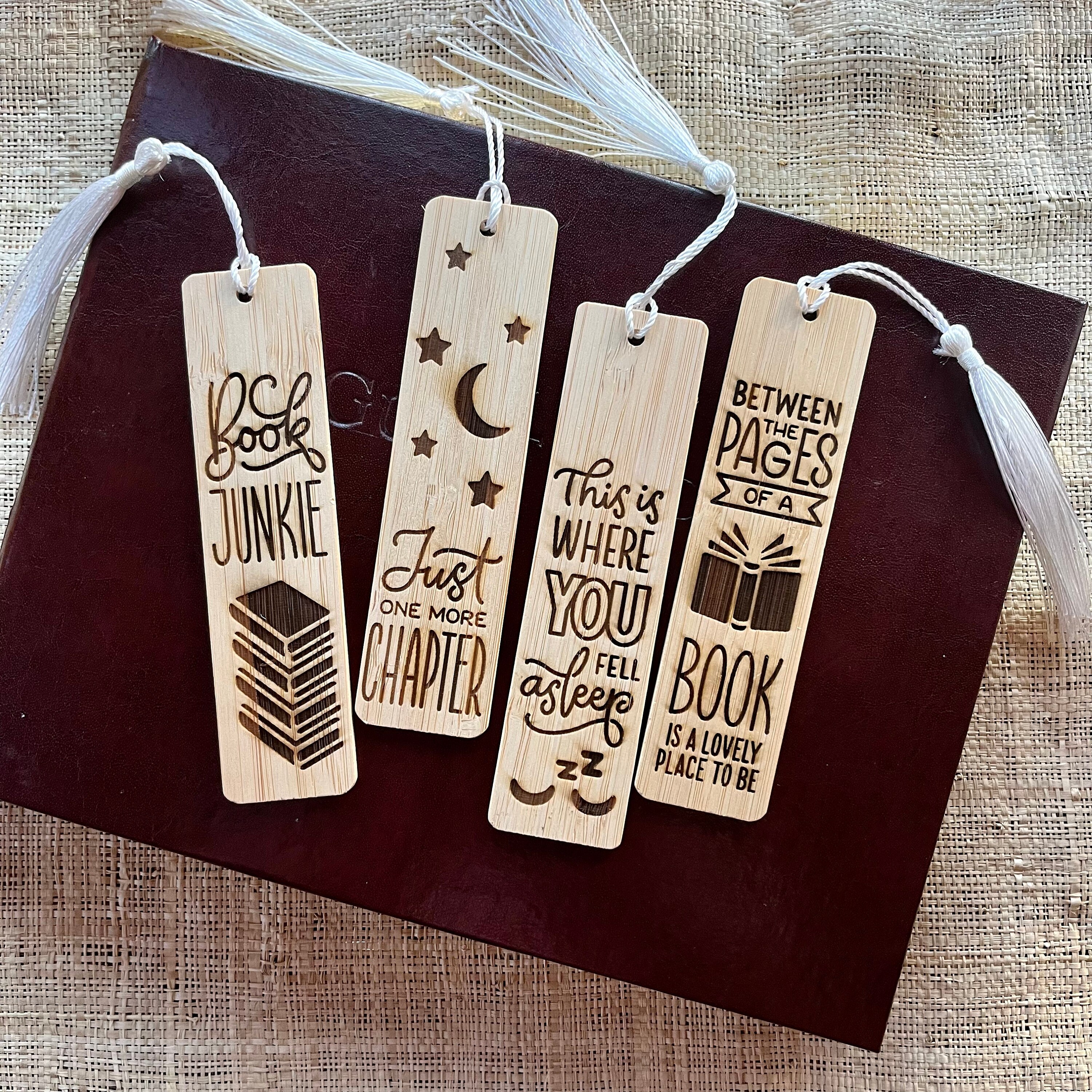 Personalised Engraved Wooden Bookmark, Gift for a Book Lover, Mum