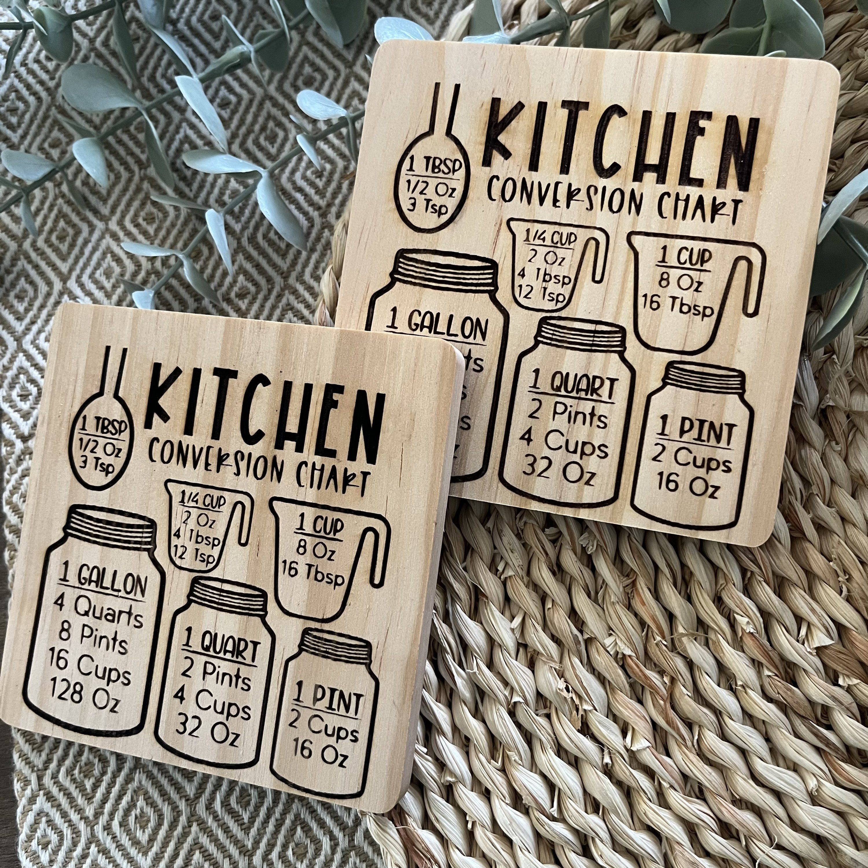 Wooden Kitchen Conversion Chart Magnet - Etsy
