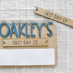 Back to School Smaller Board - Name Board - First Day of School Board - Last Day of School Board