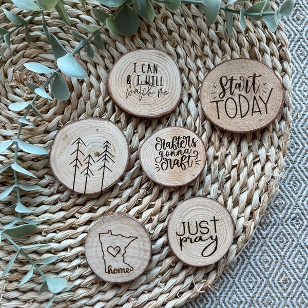 Wood Slice Magnets - Custom Order or Select a Pre-made Design