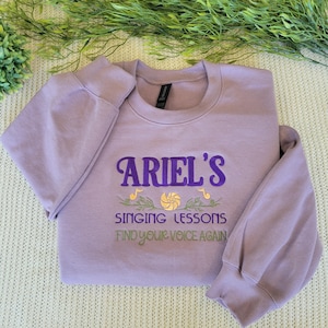 Ariel&#39;s Singing Lessons | Embroidered Unisex Gildan Crewneck