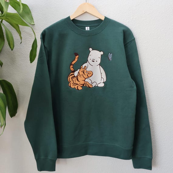 Pooh Hug Embroidered Crewneck & Hoodie