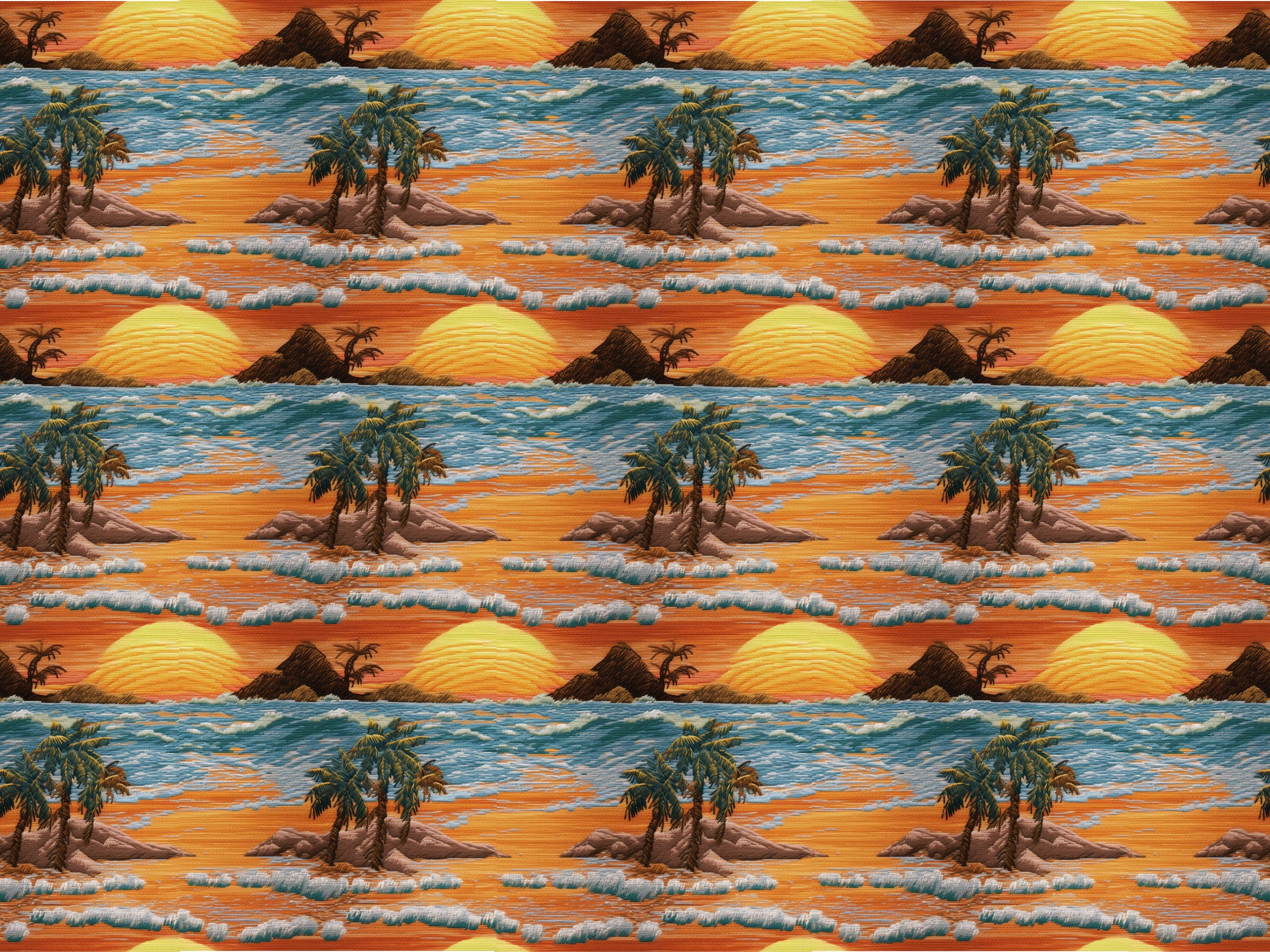50 Seamless Beach Sunset Embroidered Images High Quality Etsy