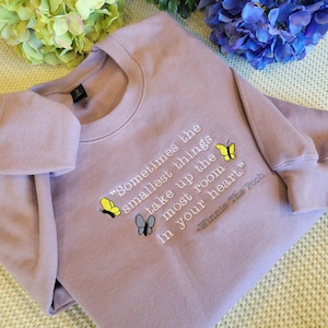 Classic Winnie The Pooh Crew Neck Sweater  | Embroidered Crewneck Or Hoodie