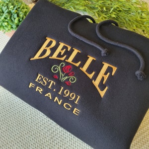 Belle Rose Hoodie | Embroidered 10 Oz Heavyweight Hooded Sweater