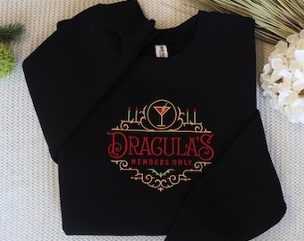 ドラキュラ刺繍入りハロウィンクルーネック | ハロウィンシーズン