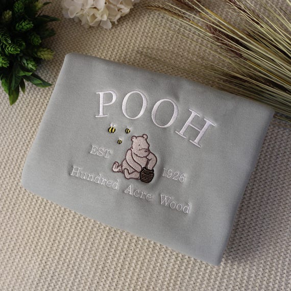 Winnie the Pooh Embroidered Crewneck & Hoodie