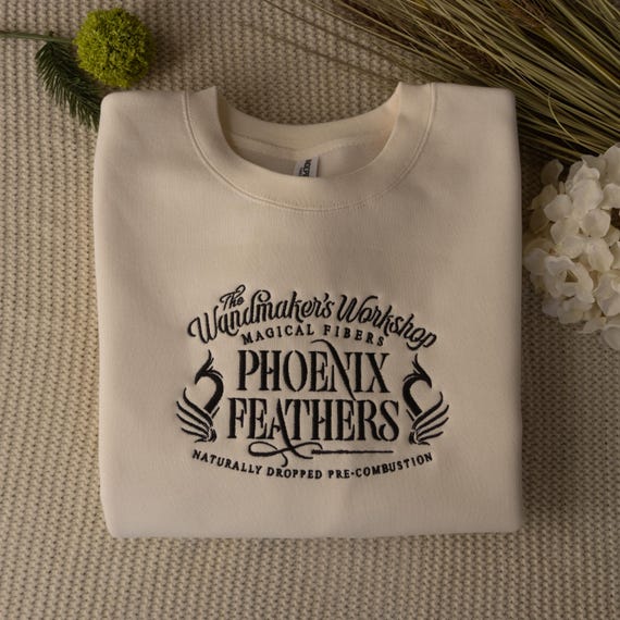 Phoenix Feathers Embroidered Crewneck & Hoodie