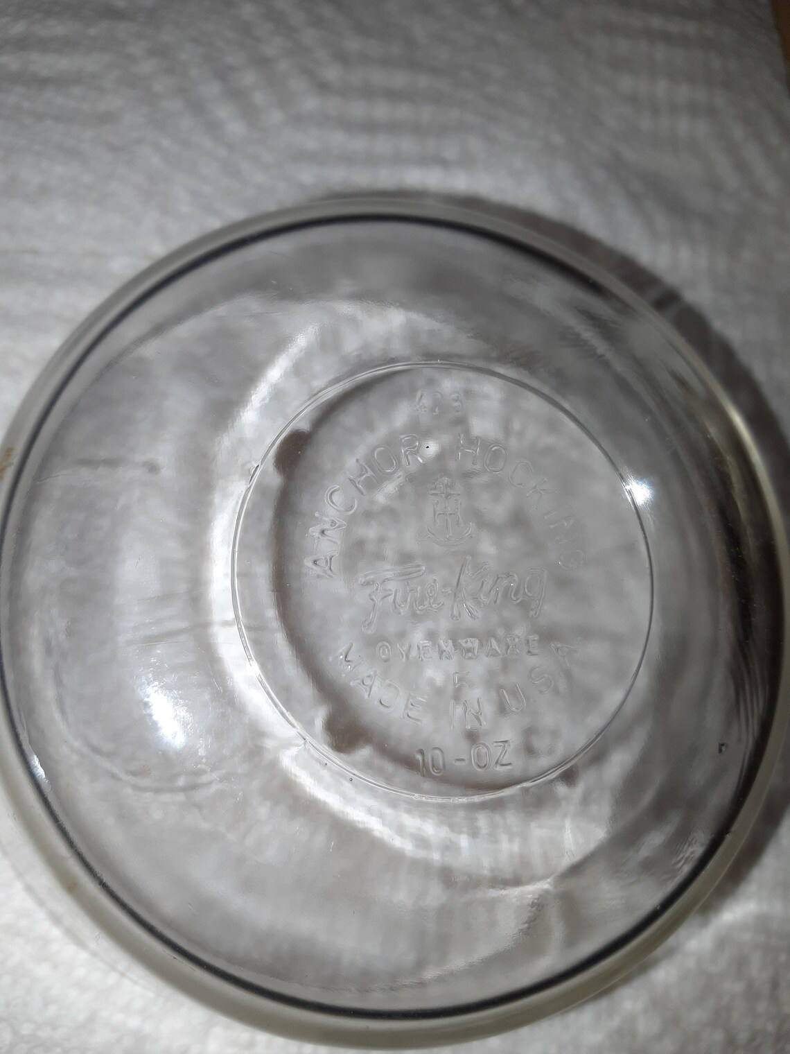 Anchor Hocking Fire King Clear Glass Bowl Etsy