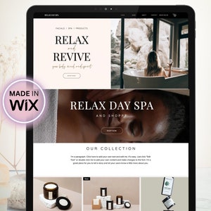 Wix Website Template, Spa Website, Therapy Website, Esthetician Website, Health Products Website