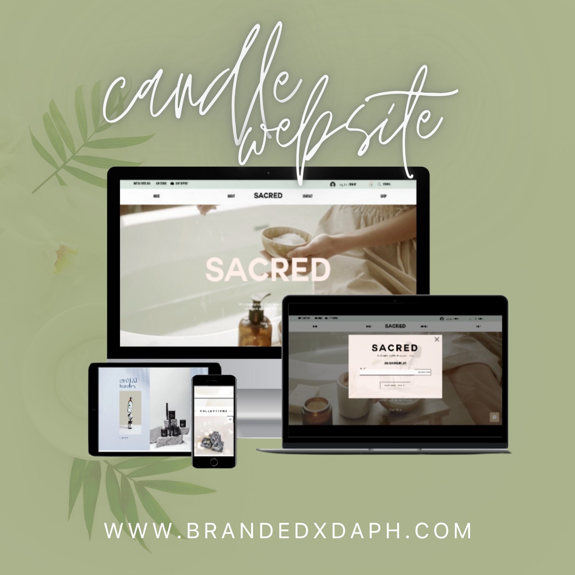 Candle Website Template, Product Website Template, Wix Website Template