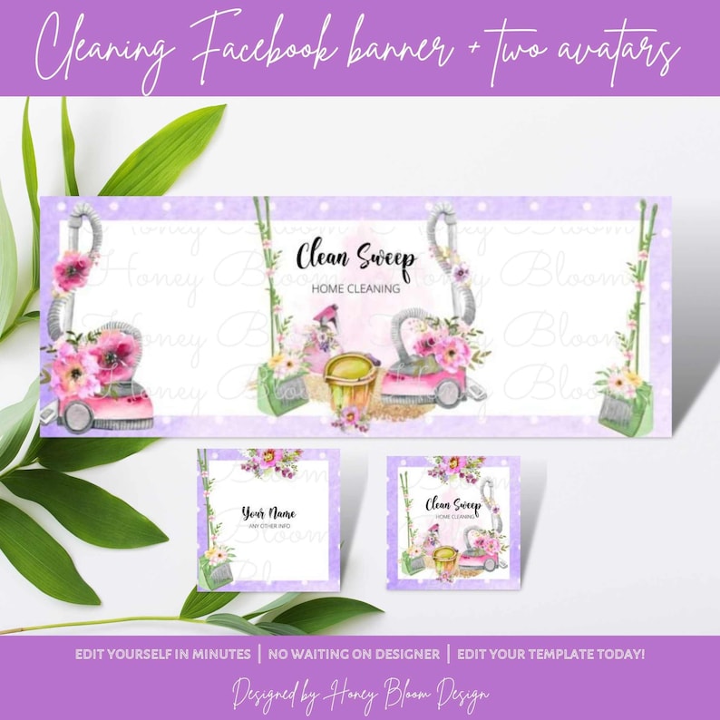 Vacuum Cleaning Logo, Cleaning Supplies Logo, Colorful Cleaning Service Logo, Pink Green Floral Cleaning Icons Logo,Housekeeping, Clean S image 9