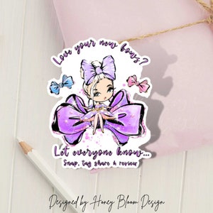 Bow Sticker Instant Download PNG Bow Add on Sticker Small Business