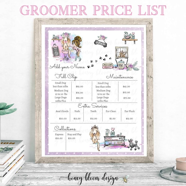 Dog Boarding Price List Etsy