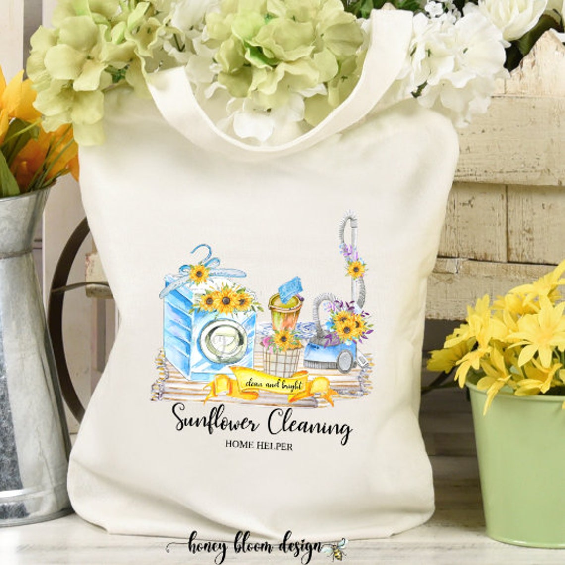 Sunflower Cleaning Business Card Washing Machine Card blue Etsy