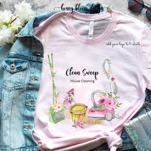 Vacuum Cleaning Logo, Cleaning Supplies Logo, Colorful Cleaning Service Logo, Pink Green Floral Cleaning Icons Logo,Housekeeping, Clean S image 7