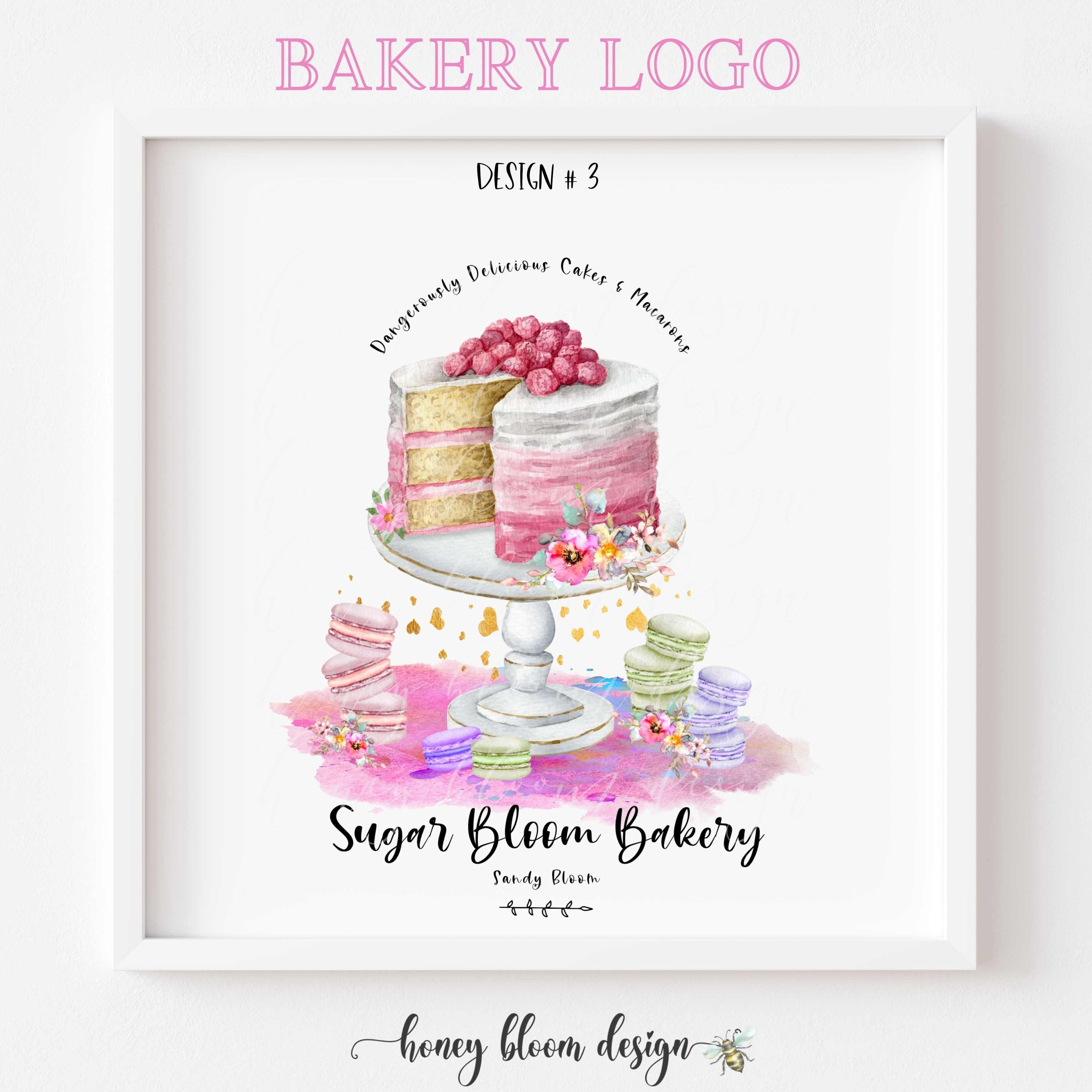 Specialty Cakes Bakery Logo Glass Cake Stand Logocafe Etsy