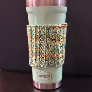 Regular Green and Yellow Ribbed Coffee/Tea Cozy