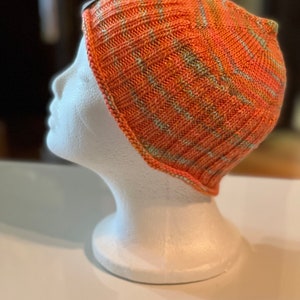 Mint Creamsicle Hat and Cowl Set image 3