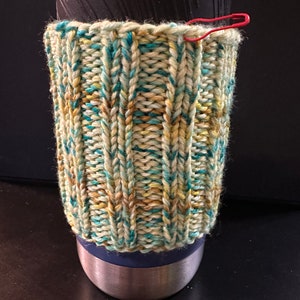 Regular Green and Yellow Ribbed Coffee/Tea Cozy image 4