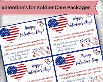 Soldier - Military Valentine's Day Card - Digital Download - Valentine's Care Package Card for Deployed Service Members