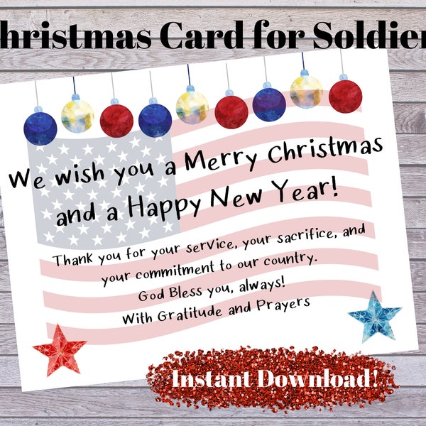 Soldier - Military Christmas Card - Digital Download