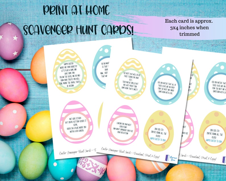 Easter Scavenger Hunt Clue Cards Lead to Hidden Easter Basket Etsy