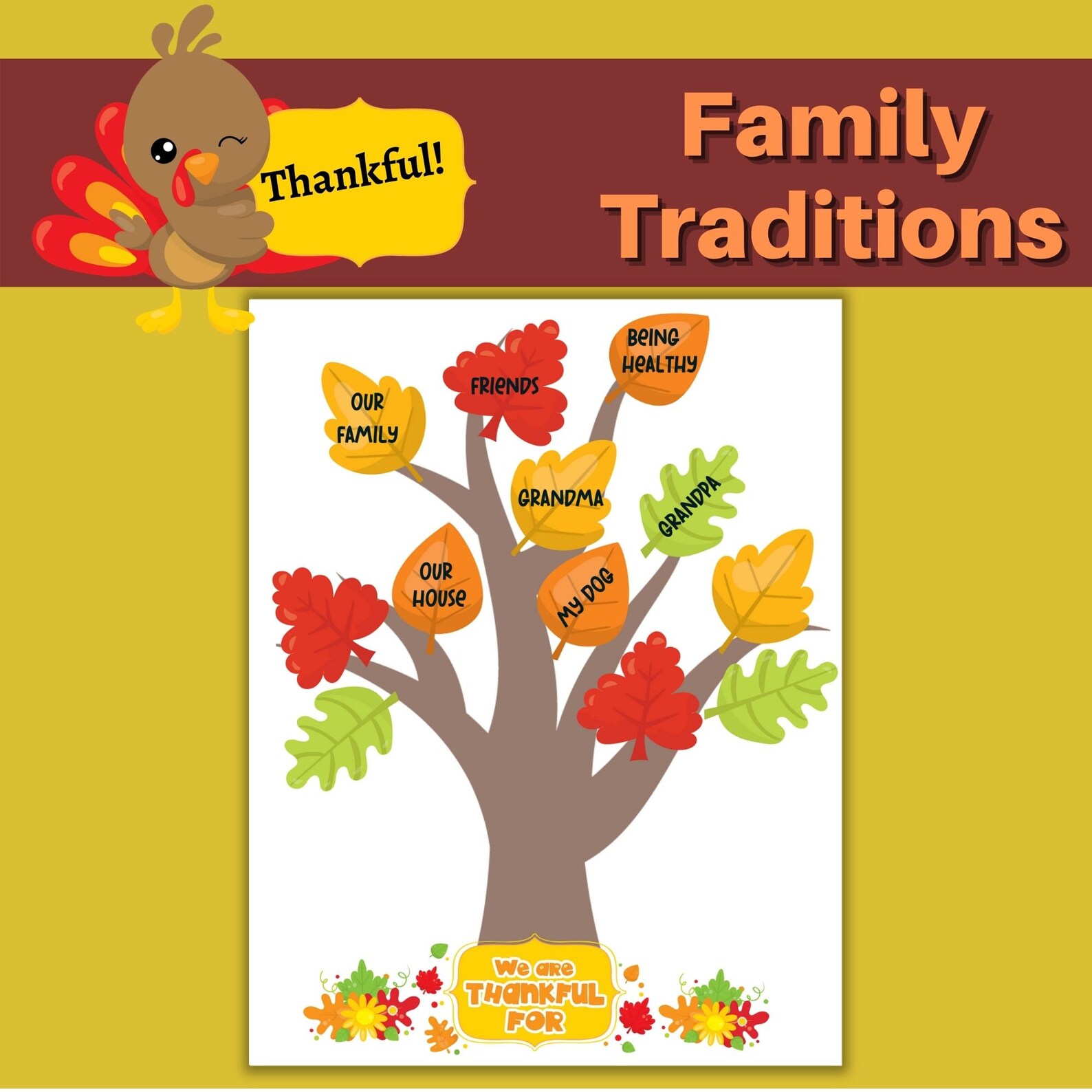 Gratitude Tree Thankful Tree Thanksgiving Gratitude Activity Kids