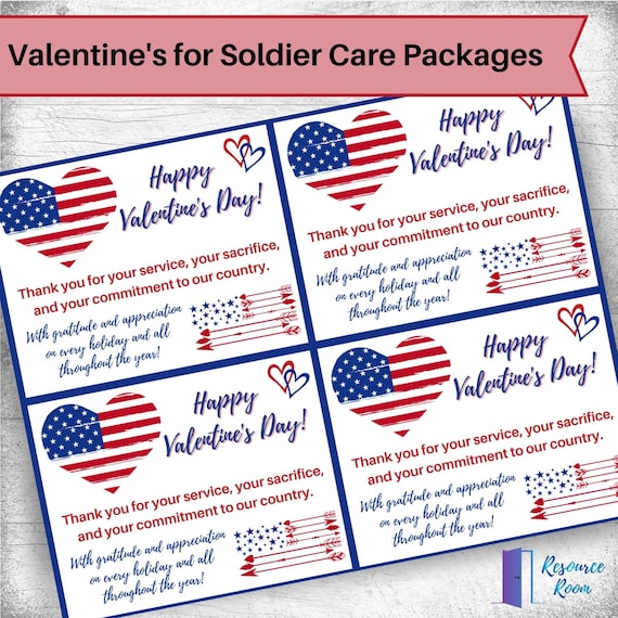Soldier Military Valentine's Day Card Digital Download | Etsy