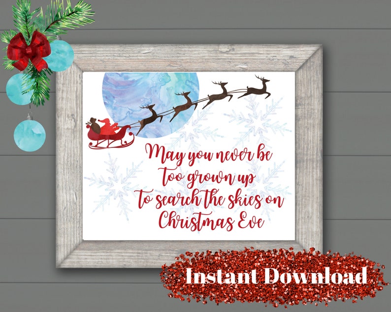 May you never be too old to search the skies on Christmas Eve | Etsy