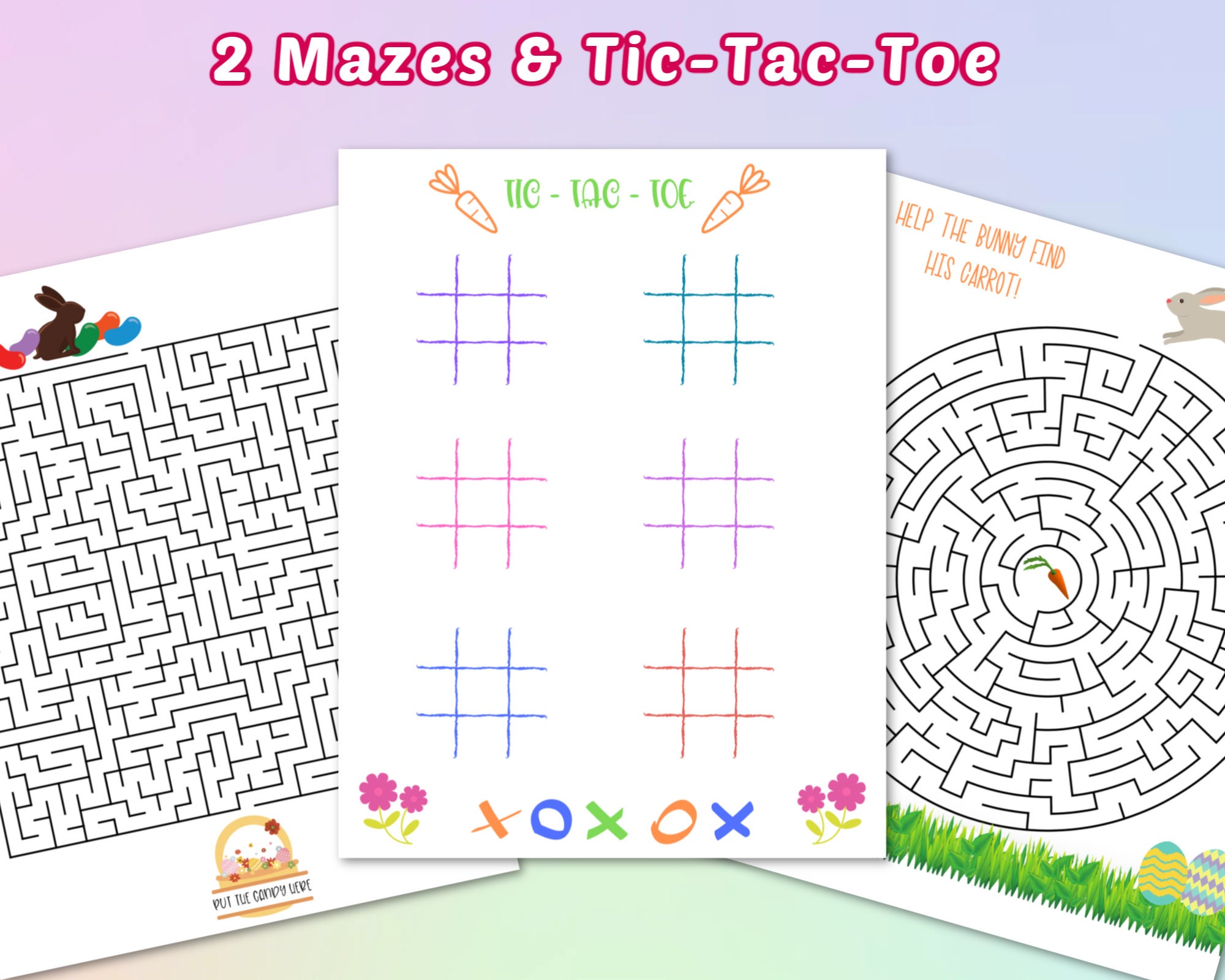 Easter Game Bundle, Printable, Easter Maze, Cryptogram, Word Search ...