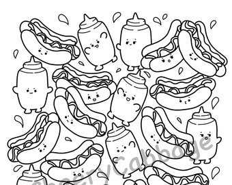 Food Coloring Page Etsy