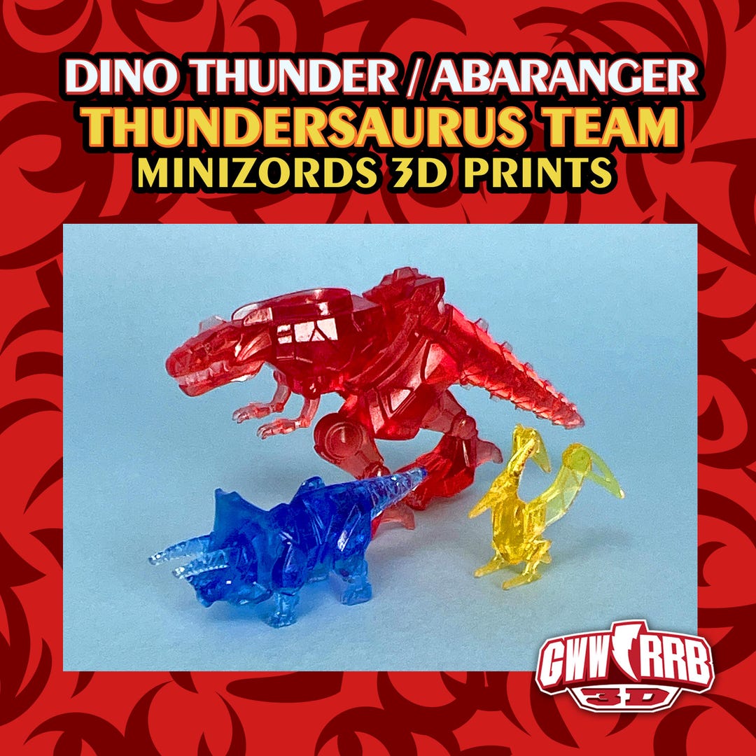 Dino Thunder/abaranger Thundersaurus Team Minizord Set 3D Prints
