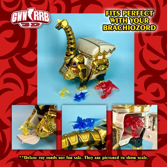 dino13様おまとめ Dino Thunder/abaranger Thundersaurus Team Minizord Set 3D Prints