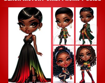 Black History Month Chibi Woman | Handleiding voor Ai-afbeeldingen