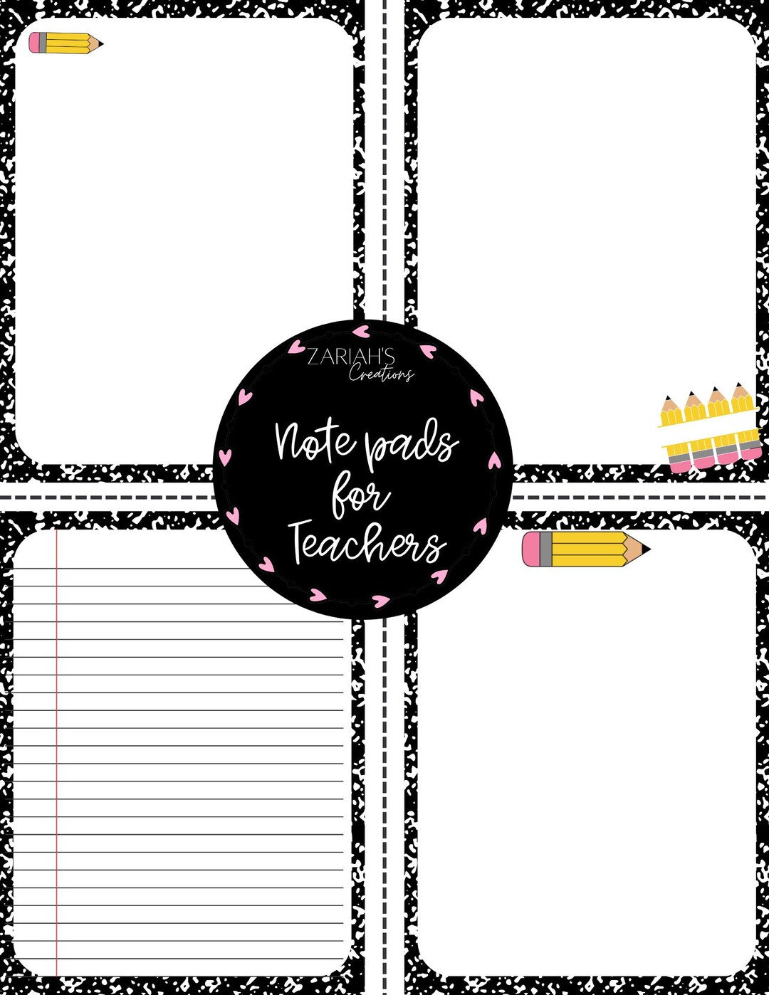 Printable Teacher Notes Printable Canva Download Template Teacher 