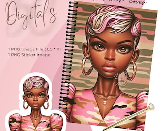 Camo Chic Sticker and Notebook Cover
