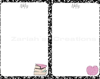 Editable Teacher Notes Template | Canva Digital Stationery | Printable Note Pages for Teachers | Instant Download