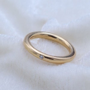 Diamond Ring / 14k Yellow Gold Diamond Band / Engagement Band / 14k Solid Gold Ring / Natural Diamond Ring / Engagement Ring / Wedding Ring