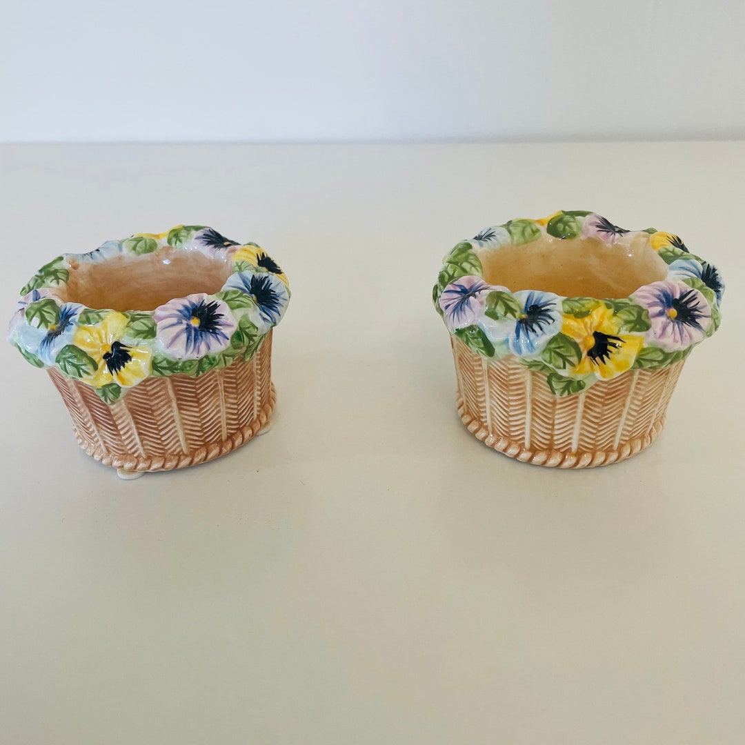 Yankee Candle Vintage Candle Holders 2 / Pansy Tea Light Etsy